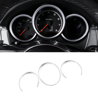 ABS Car Dashboard Trim Ring Cover Carbon Fiber Style Accessories For Porsche Macan Boxster 718 Cayman
