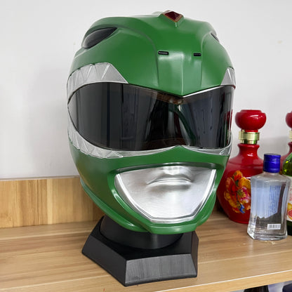 Power Rangers Lightning Collection Mighty Morphin Green Ranger Helmet Replica Green Helmet Cosplay Toy for Birthday Gift TK187