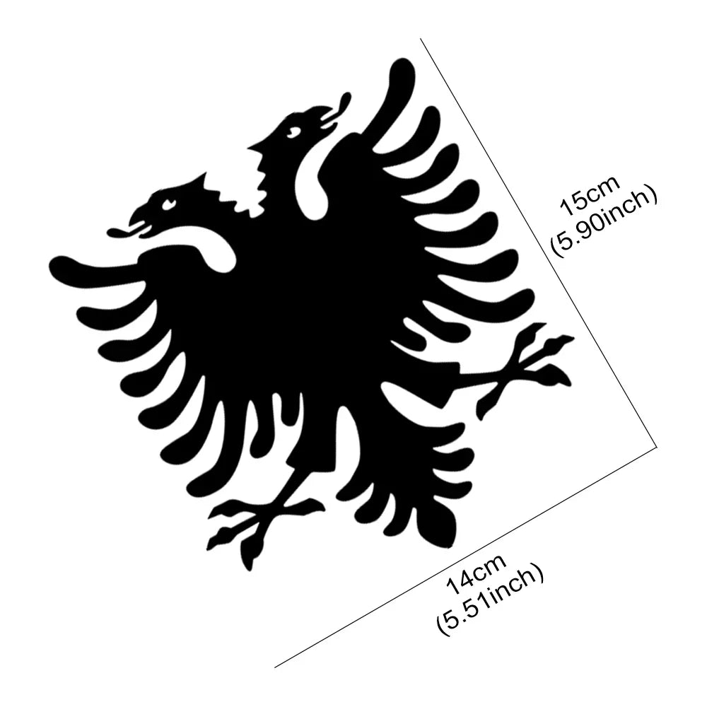 Albanian Double Headed Eagle Car Sticker Truck Bumper Car Rear Window Whole Body Waterproof Vinyl Decal Auto Decor Accessories