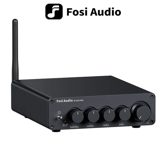 Fosi Audio BT30D PRO Bluetooth Sound Power Amplifier 2.1 Channel Amp Audio Reciver for Speaker Subwoofer 165Wx2 +350W
