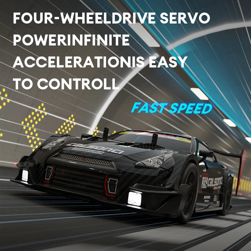 1:14 Remote Control Car 2.4Ghz Wireless Remote Control Four-Drive LED Car Lights Multi-Car Competitive Racing Christmas Gift