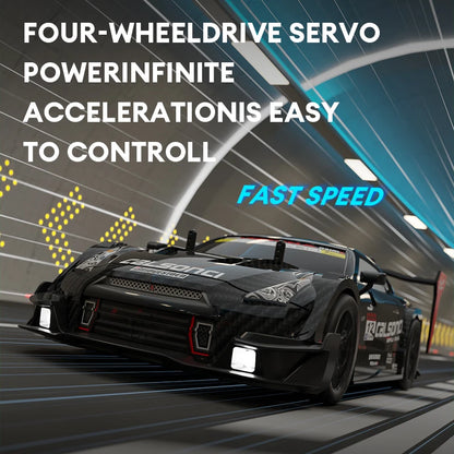 1:14 Remote Control Car 2.4Ghz Wireless Remote Control Four-Drive LED Car Lights Multi-Car Competitive Racing Christmas Gift