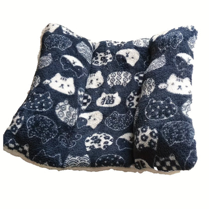 Rabbit Bed - Thick and Soft Concave-Shaped Rabbit Bed, Pillow-Style Soft Cushion, with Recliner-Style Pillow, Suitable for Indoor Rabbits in Cages, Gift for Sleeping, Gray Star Pattern