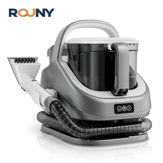1300W Carpet Upholstery Cleaner 13kPa Suction 100°C Steam 40s Heat-Up 3M Cord 1.1M Hose 1400ML 1200ML Tanks Deep Stain Removal