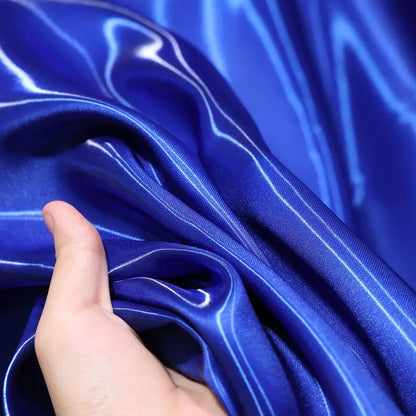 Liquid Water Light Reflective Fabric Per Meter for Clothes Wedding Dresses DIY Sewing Fashion Plain Silky Smooth Cloth Pink Blue