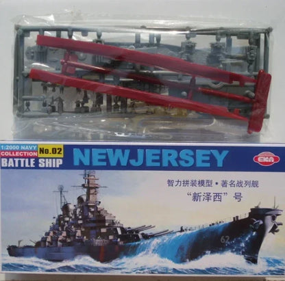 1/2000 Warship Assembly Model 4D Aircraft Carrier Cruiser HOOD MISSOURI Plastic Kit Toy for Children
