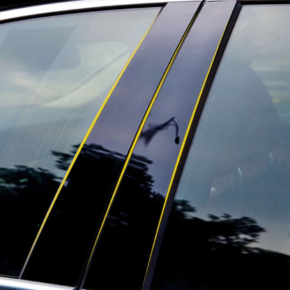 Glossy Black Pillar Posts Door Side Window Trim Sticker Cover For Porsche Macan Panamera 970 Porsche Panamera Car accessories