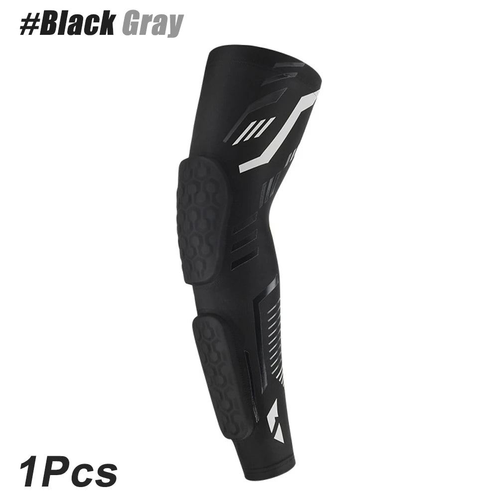 1 Pcs Professional Padded Arm Sleeves, Youth and Adult Elbow Forearm Crashproof Pads for Football Basketball Volleyball Soccer