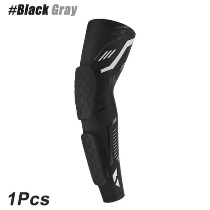 1 Pcs Professional Padded Arm Sleeves, Youth and Adult Elbow Forearm Crashproof Pads for Football Basketball Volleyball Soccer