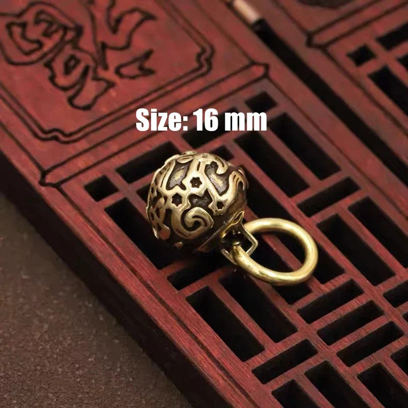 16mm Brass Handicraft Die-Casting Wind Chimes Bell Button Wind Bell Tibetan Bronze Bell Gift Home Souvenir Decoration Pendant