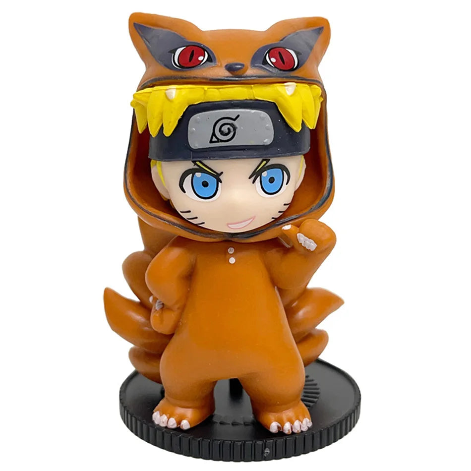 Anime 8cm Naruto 9pcs Set Random Blind Box Haruno Sakura Kakashi Sasuke Action Figure Movie Model Toy Birthday Christmas Gift