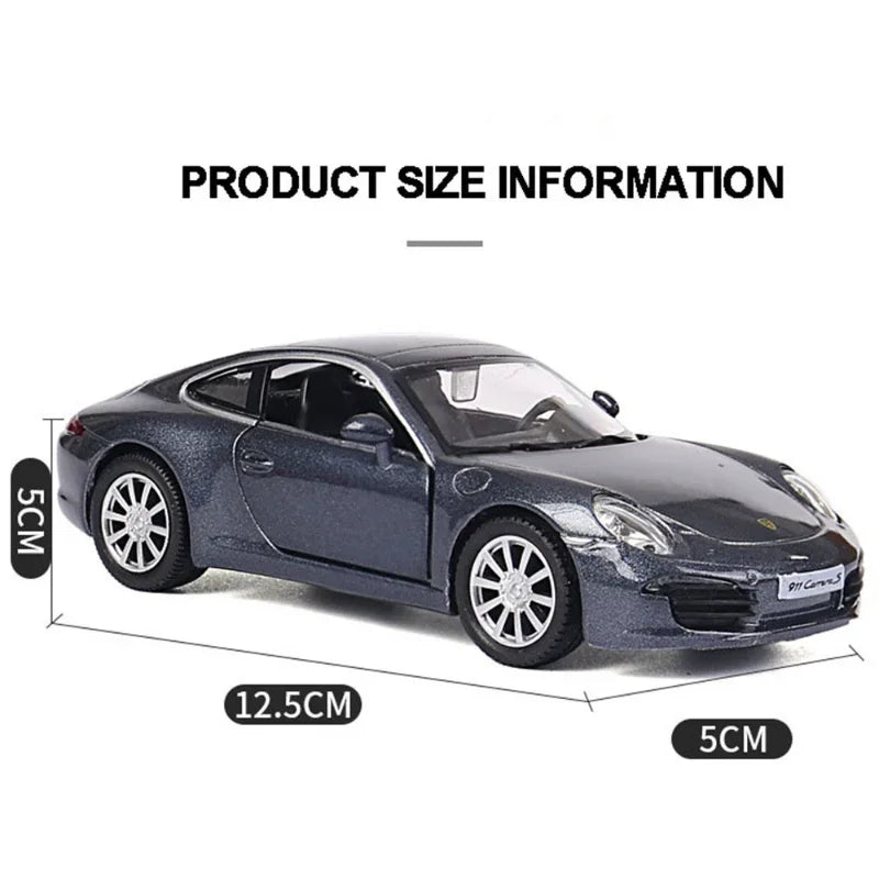 MaKeda1:36 Porsche 911 Carrera S Sports Car Pull Back Car Model Car Metal Alloy Toy Car For Kid Gifts Collection