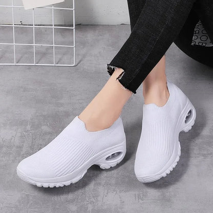 2024 Summer New Women Fashion Casual Sport Shoes Wedge Platform Sneakers Ladies Breathable Vulcanized Shoes