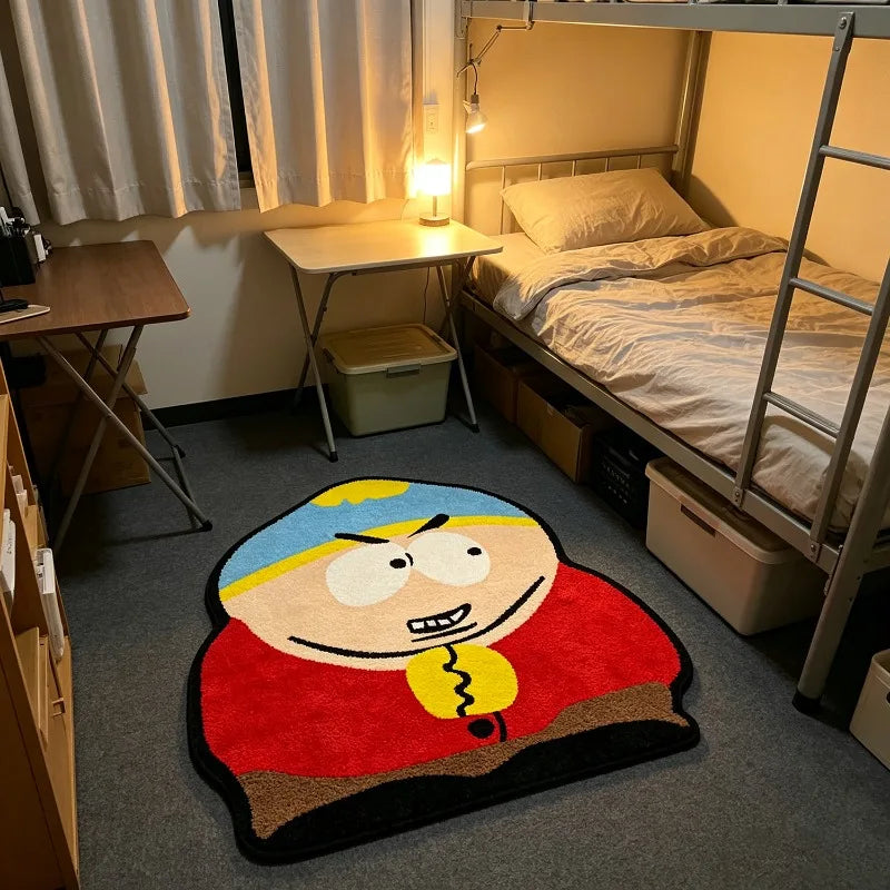 Irregular Cute Cartoon Character Rug Fun Creative Home Decor for Living Room Carpet Bedroom Bedside Soft Comfortable Floor Mat