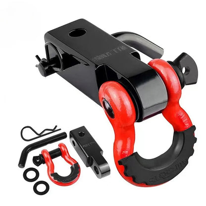 3/4 Carbon Steel Trailer Arm Broken19T Solid Square Mouth Trailer Hook Buckle 4.75T Off-road Trailer Modification Part