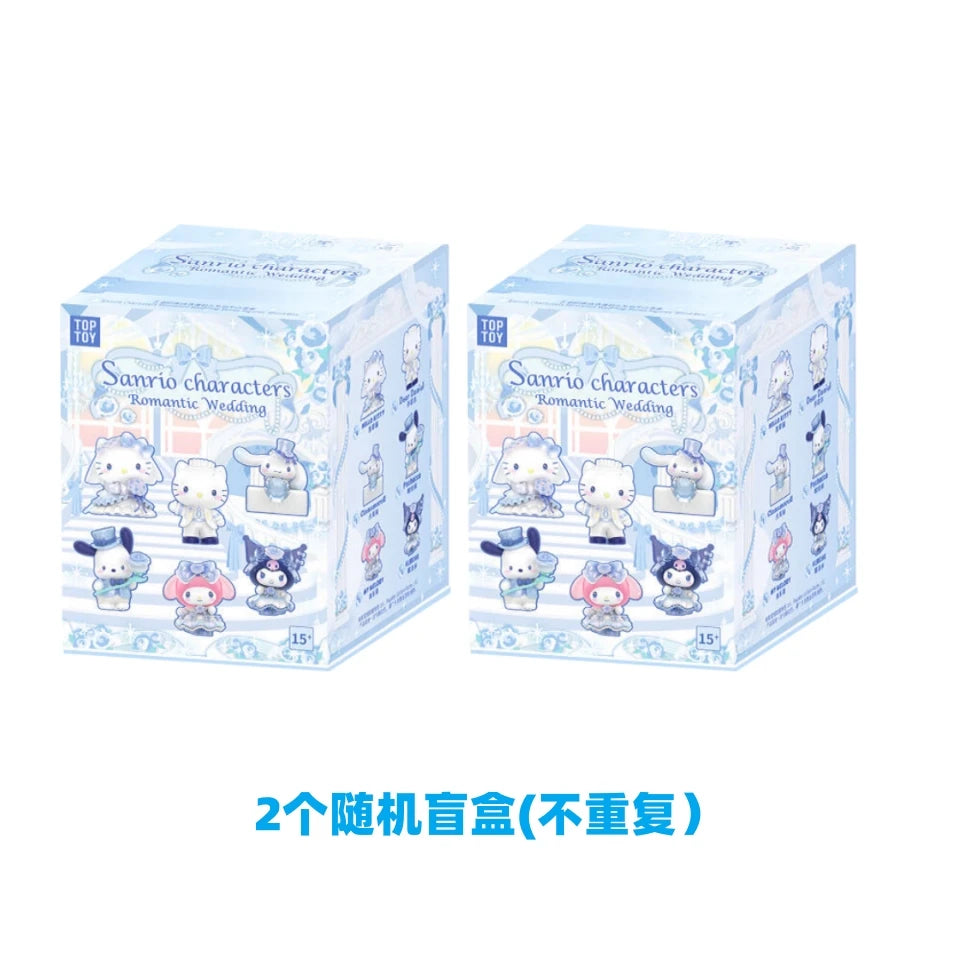 Hello Kitty  Romantic Wedding Series Blind Box Figurine Trendy Toys Century Wedding Series Anime Figures Mystery Box Dolls Gift