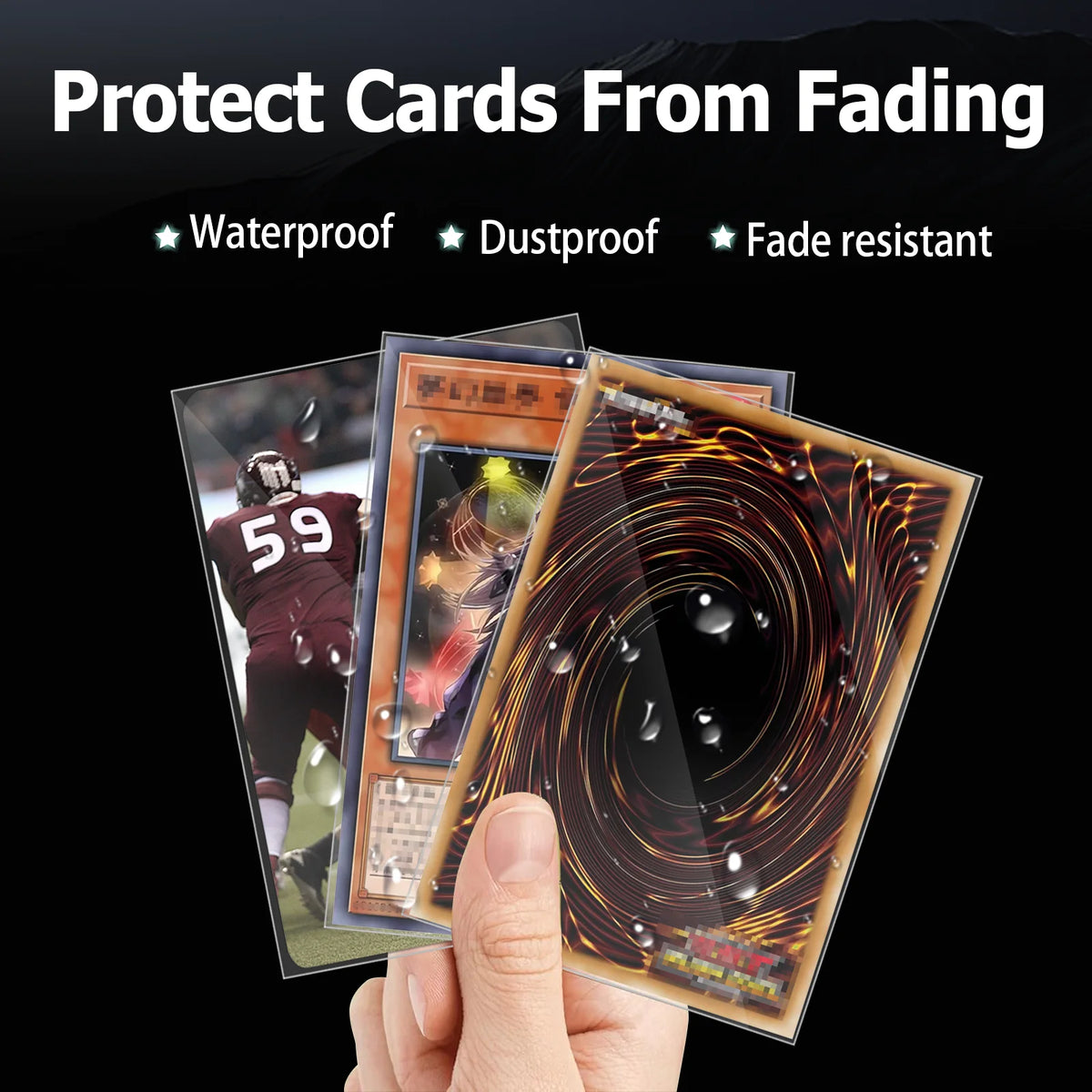 200 PCS Top Loading Board Game Card Sleeves Clear Inner Card Sleeves Perfect Fit MTG/YGO Game Cards Football Cards