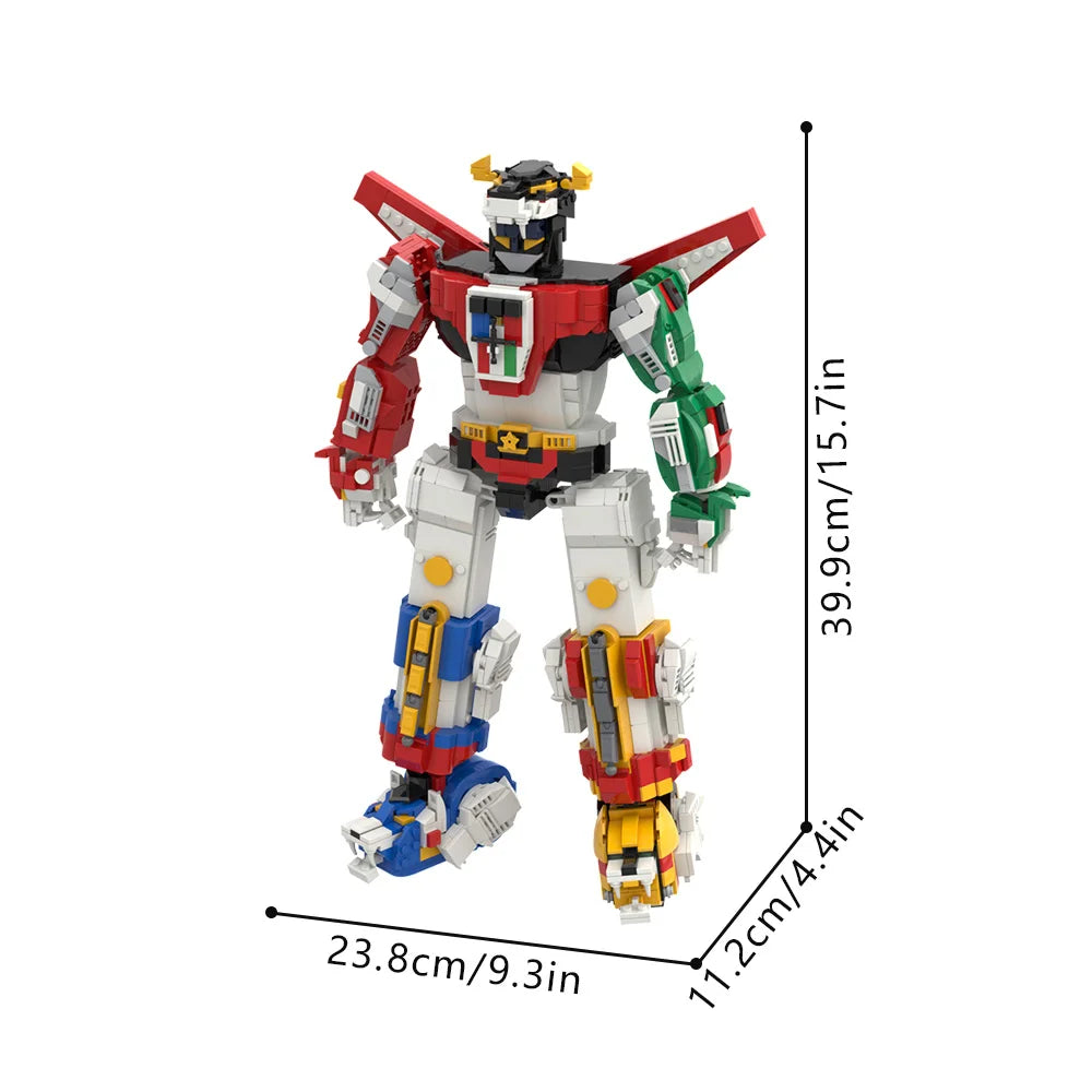 MOC Voltroned Robot Action Figure Building Blocks Anime Figure Technical Mecha Bricks Constructor Model Brick Set Children Toys