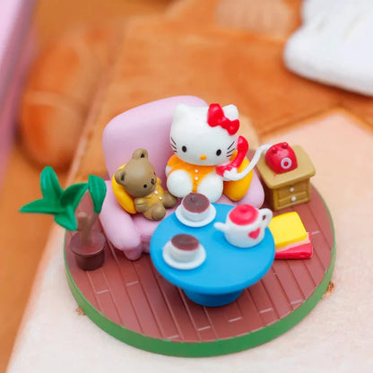 New Stock Kt Cat Worker Figurines Miniature Scenes Blind Boxes Toys Desktop Ornaments Surprise Gifts For Girls' Birthdays