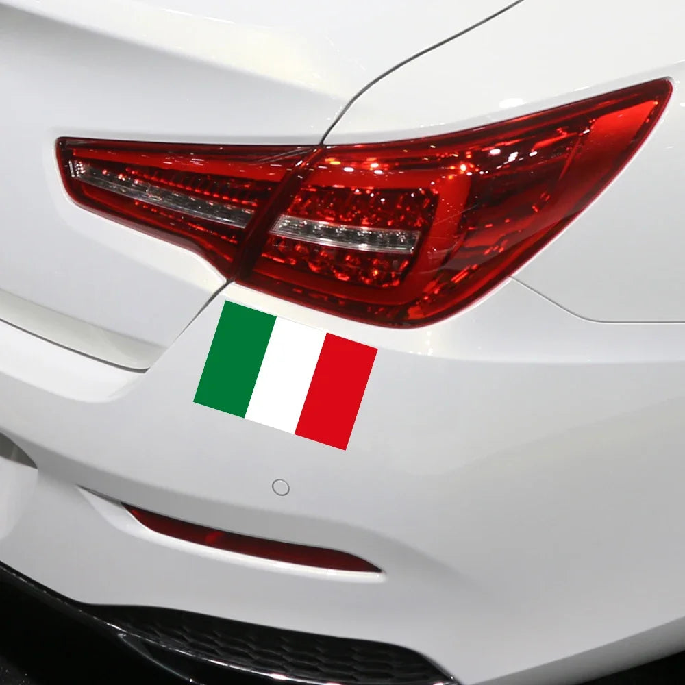 Italian Flag Car Sticker Car Window B Pillar Vinyl Decal Motorcycle Auto Accessories For Alfa Romeo Lancia Fiat Ferrari Maserati
