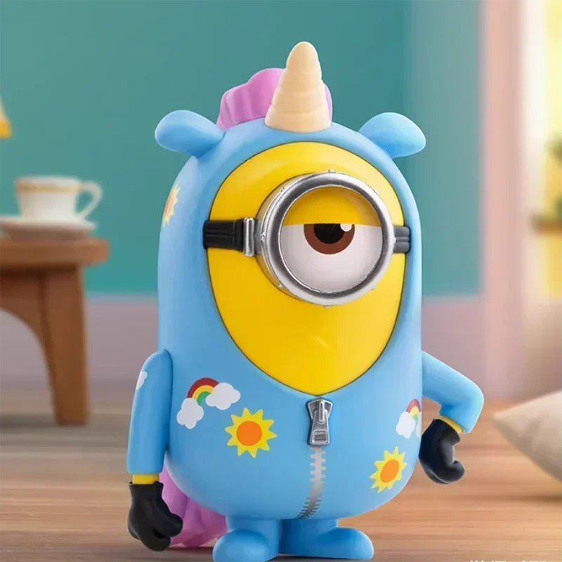 POP MART Minions Lazy Every Day Series Original Blind Box Surprise Mystery Box Cute Anime Action Figure Ornaments Figurines