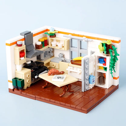 MOC City Supermarket Shop Store Building Blocks Street View Drink Food Vegetable Food Accessories Dessert Blocks Printed Bricks