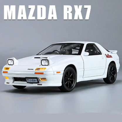 1:24 Mazda RX7 Alloy Sports Car Model Diecasts Metal Toy Racing Vehicles Car Model Simulation Sound and Light Childrens Toy Gift