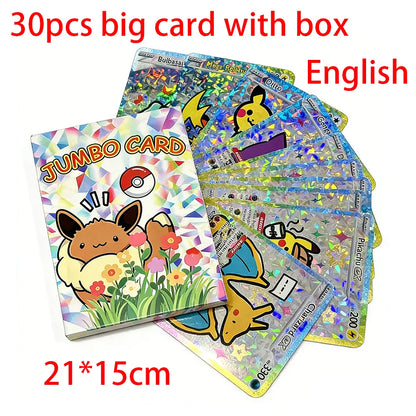 XXL Big Shiny Cards Pack Folder Oversized Jumbo Letters Binder French Charizard Zipper Album Storage Giant Card Sleeves