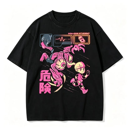 Resident Evil Village Women Dimirescu Retro Manga Poster Unisex T-shirt Black Cotton Short Sleeved T-shirt Gaming Enthusiast Top