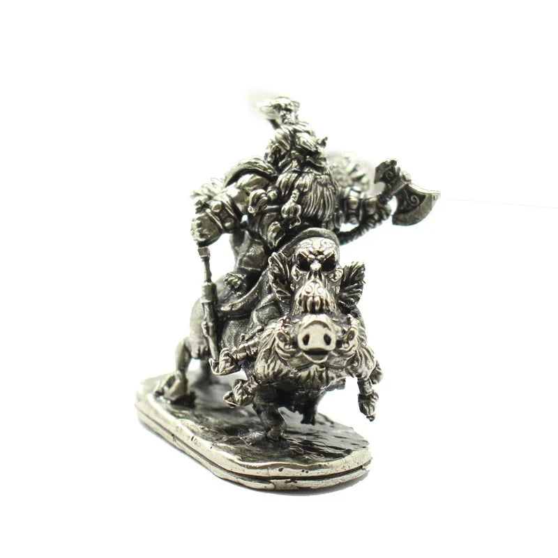 Cartoon Desktop Copper Soldier Decoration Ornaments Retro Dwarf Legionnaire Cavalry Model Figure Toys