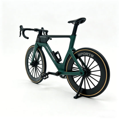 1:8 Scale Alloy Triathlon TT Time Trial Racing Bicycle Model Diecast Simulation Mini Bike Ornament Collection Toy Gift for Cycli