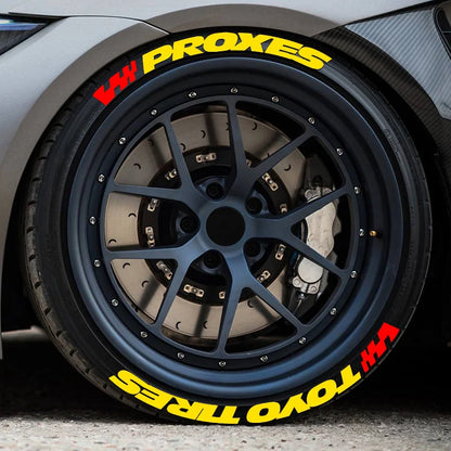Permanent Tire Lettering Sticker TOYO TIRES PROXES 3D Car Tire Letter for Racing Tires of Waterproof Decals For 4 Wheels