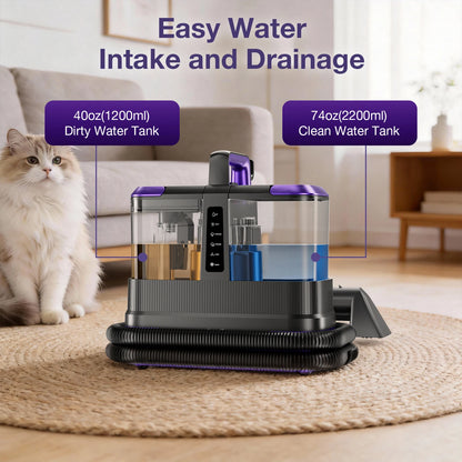 2100W 1800KPa Upholstery Cleaner Machine Steam Carpet Cleaners High Pressure Wet Dry Vacuum Cleaner for Car Household Cleaning