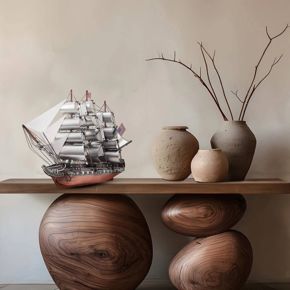 Piececool 3D Model Kits Sailing Frigate Ship Model Building Kits 3D Puzzles Adult Assembly DIY Kit for Brain Teaser Best Gifts