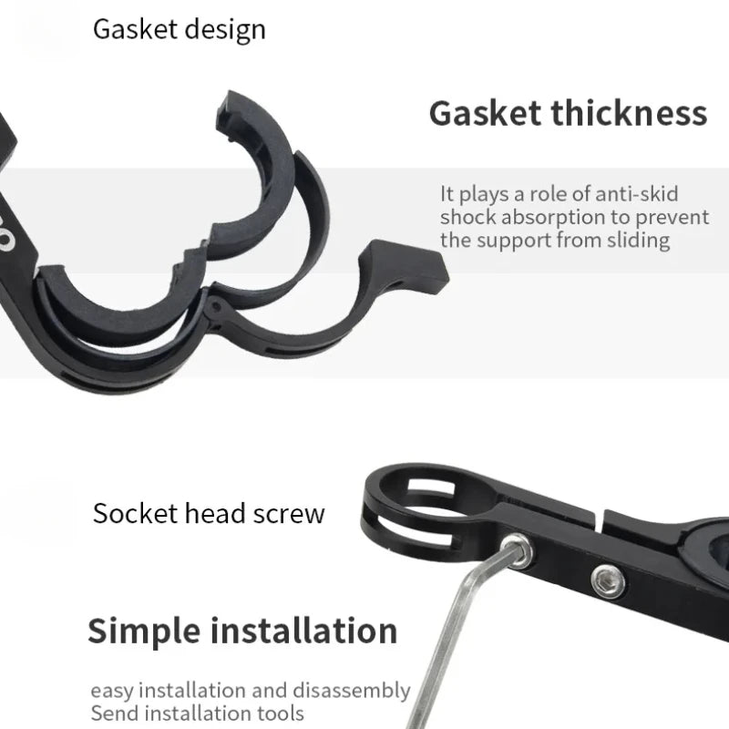 10/20/30cm Bicycle Handlebar Extended Bracket Aluminum MTB Bike Front Light Expansion Bracket Road Cycling Extender Rack Parts
