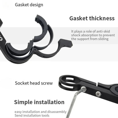10/20/30cm Bicycle Handlebar Extended Bracket Aluminum MTB Bike Front Light Expansion Bracket Road Cycling Extender Rack Parts