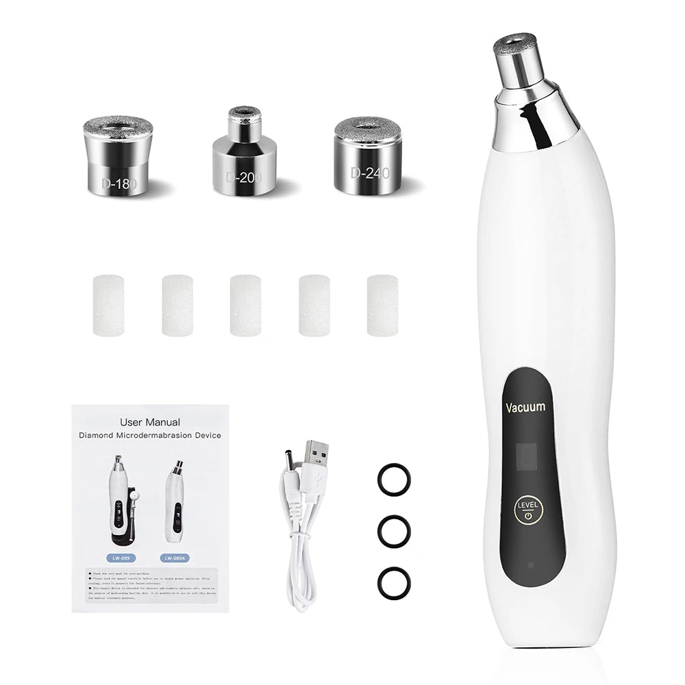 Portable Diamond Microdermabrasion Facial Peeling Machine Hydrating Airbrush Exfoliation Deep Cleaning Vacuum Blackhead Remover