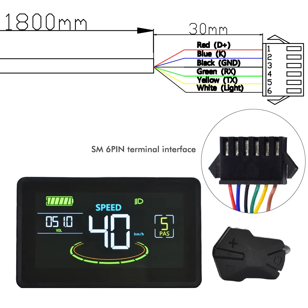 Color Wired Stopwatch Supports Electronic Shift Odometer Bike Computer Waterproof Cycling Odometer Electric Bike Accessories