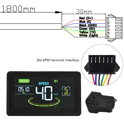 Color Wired Stopwatch Supports Electronic Shift Odometer Bike Computer Waterproof Cycling Odometer Electric Bike Accessories