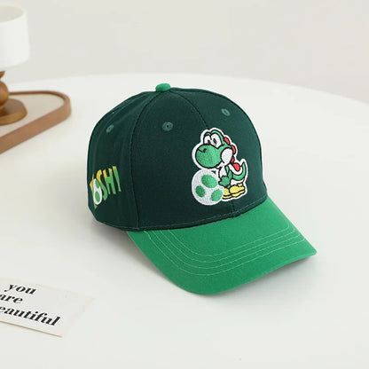 New Mushroom Yoshi Classic Character Baseball Cap Game Merchandise Unisex Adjustable Size Color Blocking Casual Fashion Gift