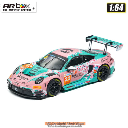 AR BOX Diecast Model 1/64 Porsche 911 GT3 R 2026 China GT Ningbo Absolute Racing #22   Car Model Stcollection