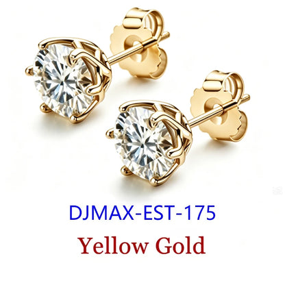 Premium 0.5-2ct Moissanite Diamond Stud Earrings for Women Orginal 925 Sterling Silver Screw Back Women Moissanite Earring 2026