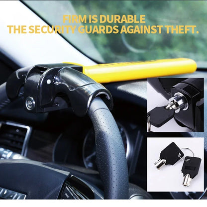 EAFC Car Steering Wheel Lock Heavy Duty Stainless Lock Universal Anti-theft Car/Van Security Rotary Enhance Automobile Security