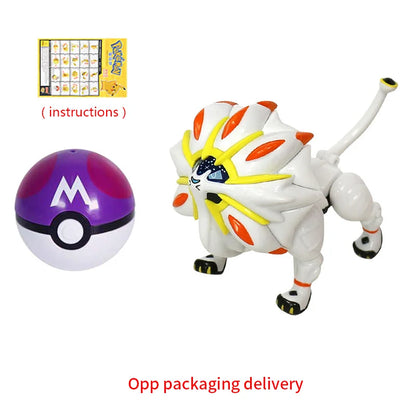 Pokemon Figure Dragonite Gengar Mew Snorlax Lapras Pokeball Elf Ball Deformation Toy Pikachu Monster Educational Doll Kids Gift