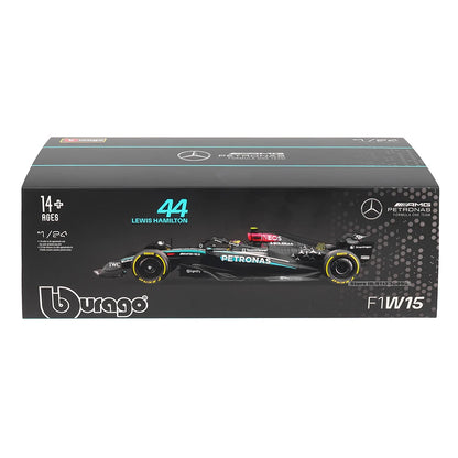 Bburago 1:24 2022~2025 F1 serie various style Mercedes-AMG W15 #44Hamilton #63George  Alloy Car Model Ferrari Red Bull McLaren