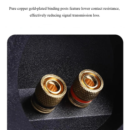 4-inch HIFI Passive Speaker with 60W*2 Output Power 3-inch Silk Dome Tweeter 2-way Stereo Home Stereo Wooden Bookshelf Speaker