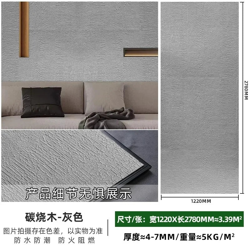 Soft carbonized wood flexible stone bendable panel exterior wall imitation charcoal wood board