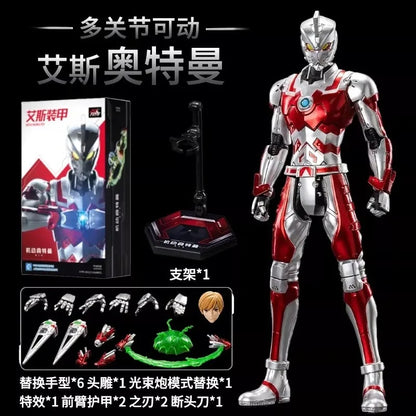 ZD TOYS Genuine Ultraman Light Series Zero，Ultraman Belial，Ultraman Tiga，Jack Armor Collectibles of Finished Movable Model Toys