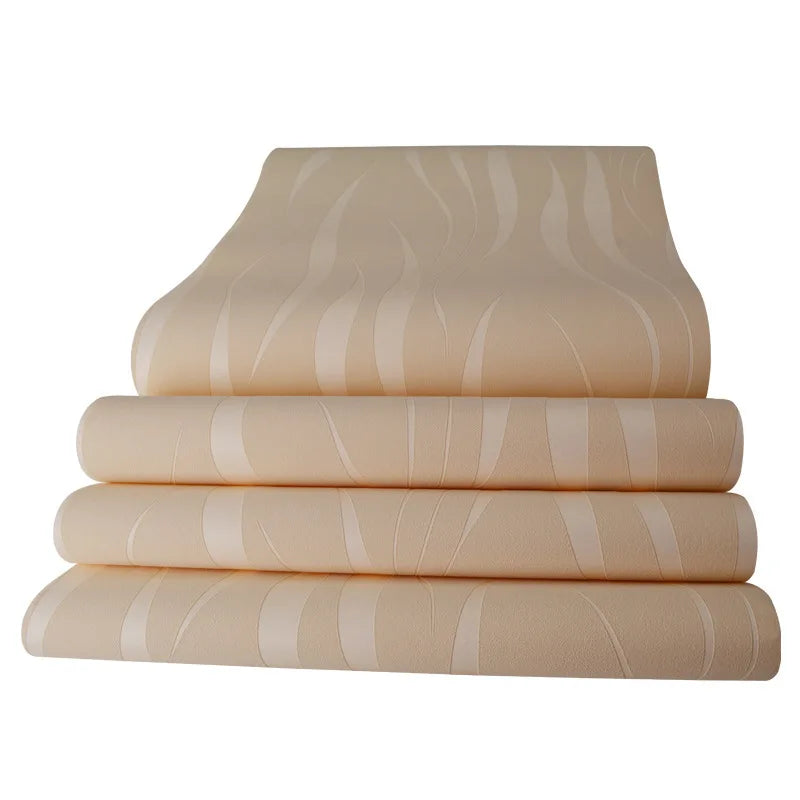 1Roll New Minimalist 3D Curved Strip Wallpaper Non Woven Fabric Living Room Bedroom Restaurants Water Wave Pattern Wallpapers