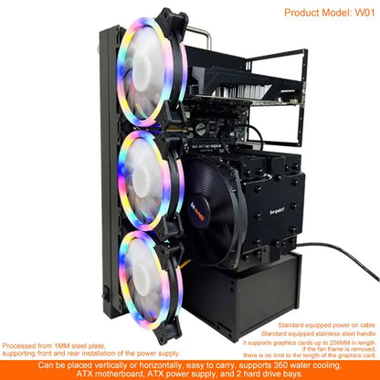 DIY Chassis X79 X99 Computer Case ATX Open Motherboard Holder ATX/-ATX/ITX Open Chassis PC Frame Chassis with Fine Mesh Steel